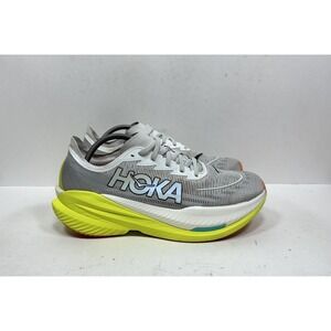 Hoka One One Men's Gray and Neon Yellow Athletic Running Shoes